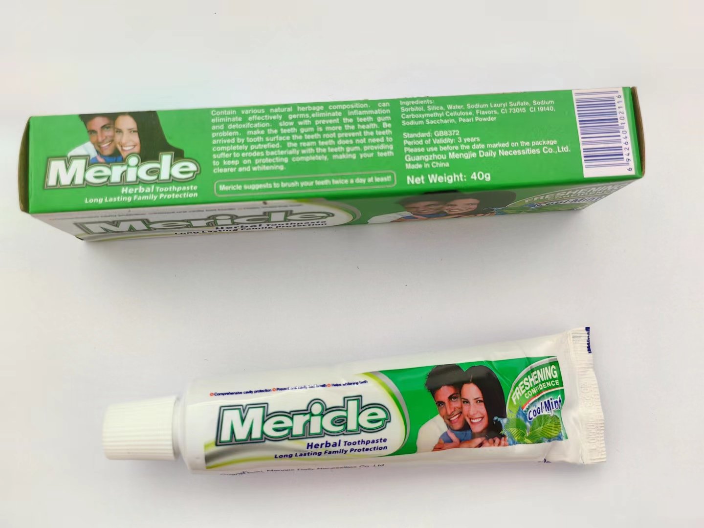 40g Mericle Herbal toothpaste - Guangzhou Mengjie Daily Necessities Co.,Ltd